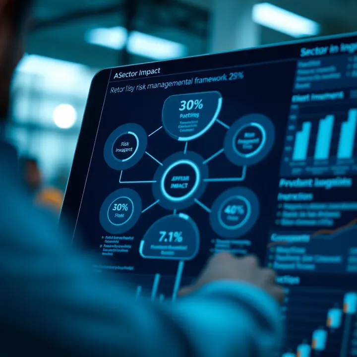 Diagram showcasing Axia Investment's risk management framework and sector impact analysis