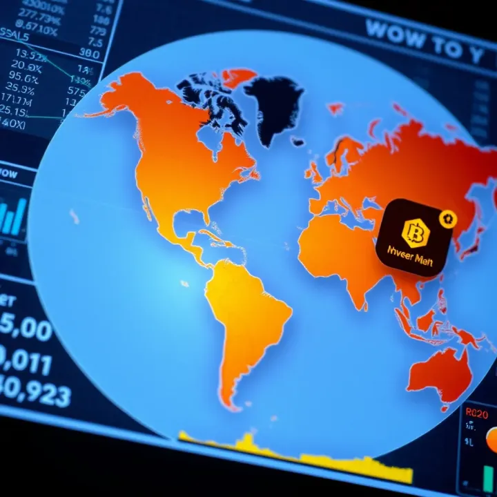 Top Investment Platforms Around the Globe Global map highlighting top investment platforms worldwide with financial icons