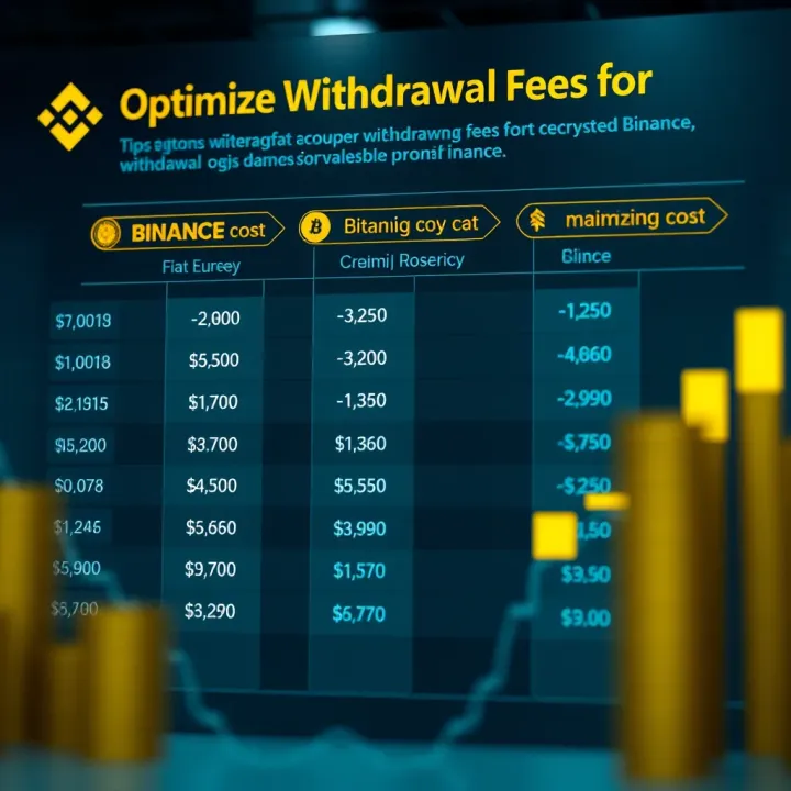 Optimizing Withdrawal Fees for Fiat and Crypto on Binance Chart comparing withdrawal fees for fiat currencies and tips for minimizing costs on Binance platform