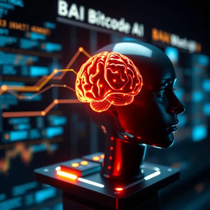 Bitcode AI Technology Integration with Data Streams Visual representation of Bitcode AI technology integrating artificial intelligence with data streams