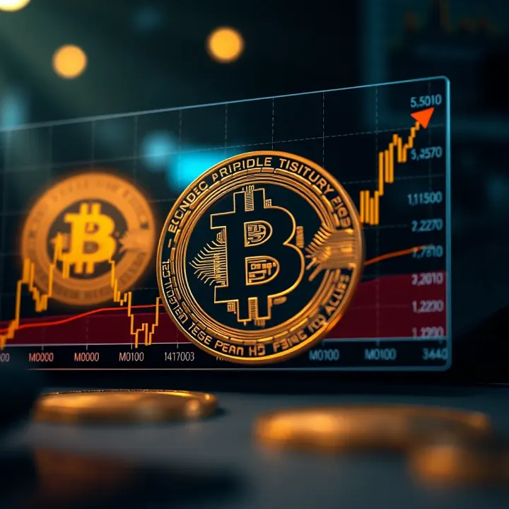 Bitcoin Price Trends and Influencing Factors Graph showing Bitcoin price fluctuations influenced by technical and economic factors