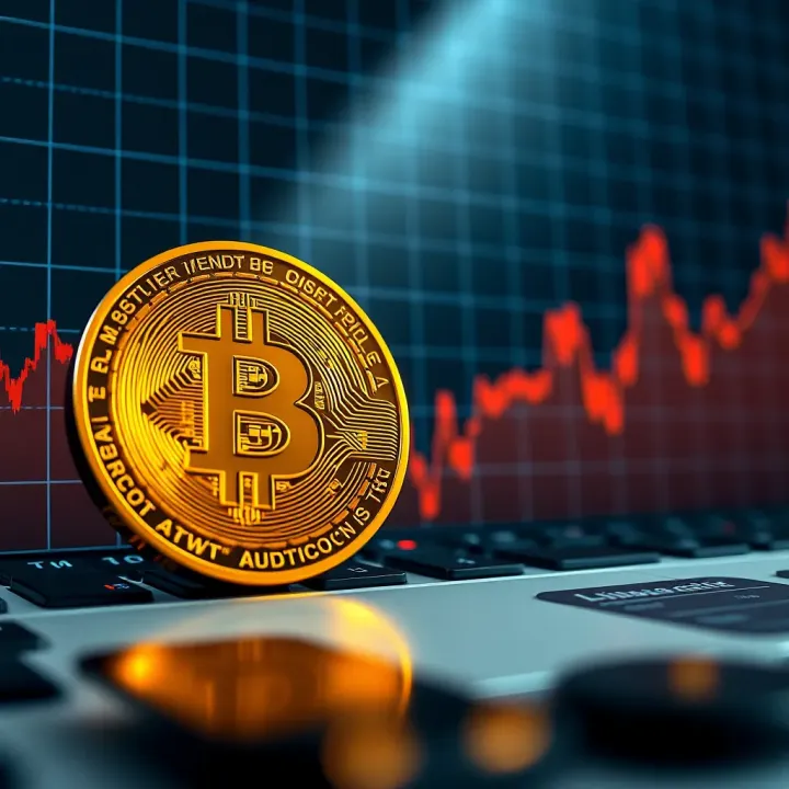 Graph showing Bitcoin price fluctuations against the US dollar over recent months
