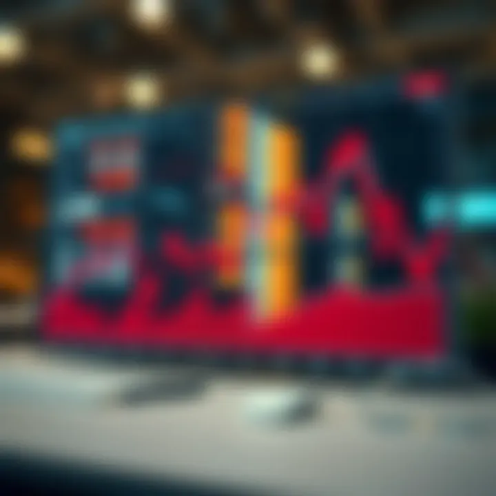 Graph showing a sharp decline in stock market trends reflecting financial collapse