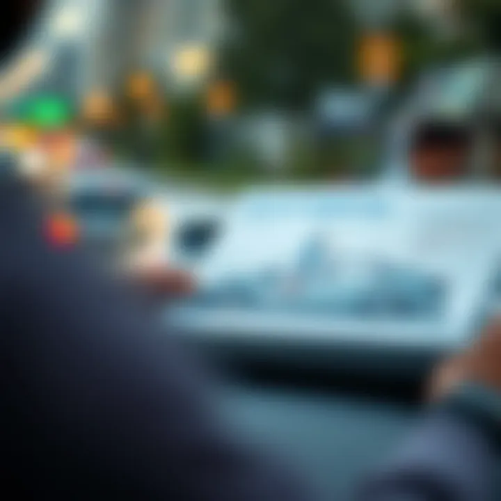 Detailed diagram showing the sequence of events leading to the vehicle collision