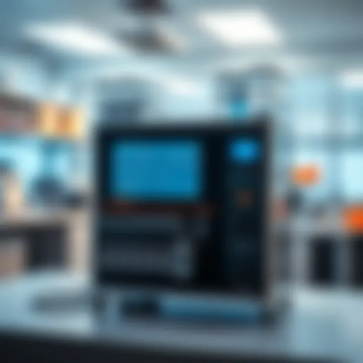 Laboratory setup showcasing Axi Select system for biomolecule purification