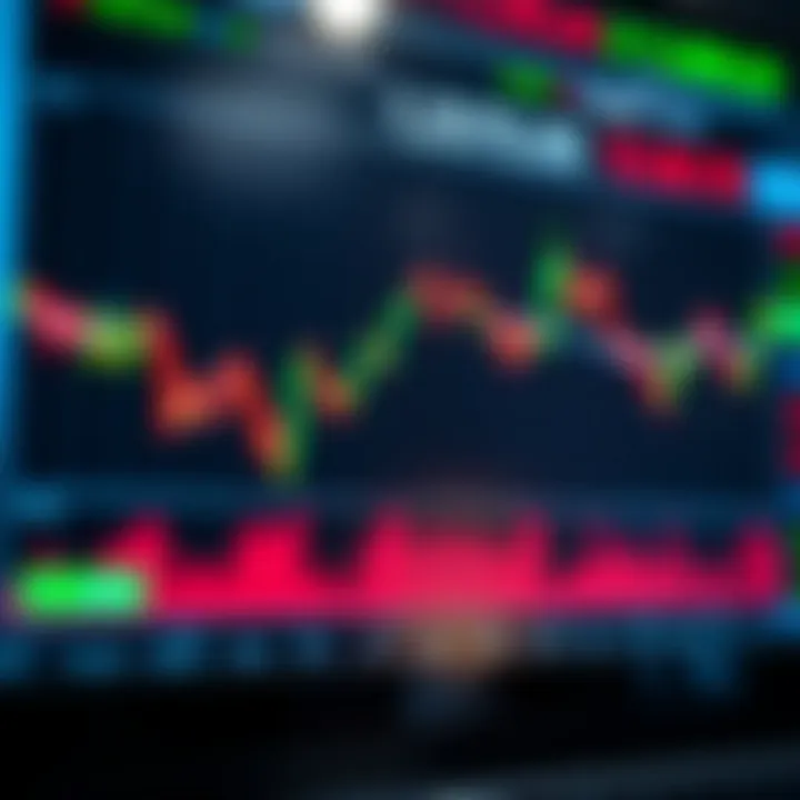 Graph showing currency exchange rates and financial data on a digital screen