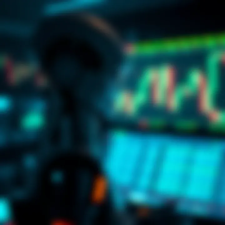 Conceptual illustration of automated binary options trading using advanced algorithmic bots in financial markets