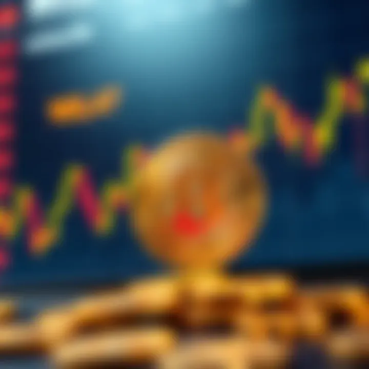 Graph showing Bitcoin price movements with fluctuating market trends