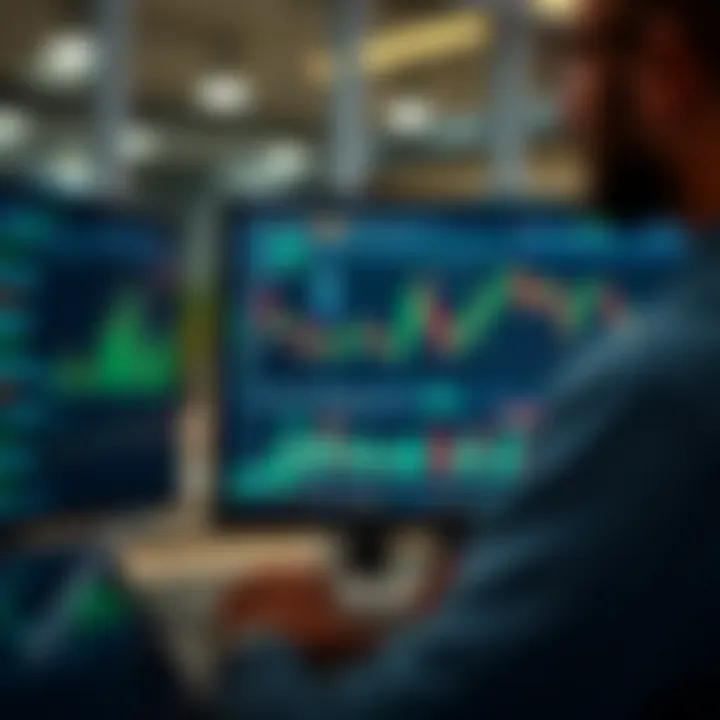 Computer screen showing trading platform interface enhanced with AI-generated financial signals