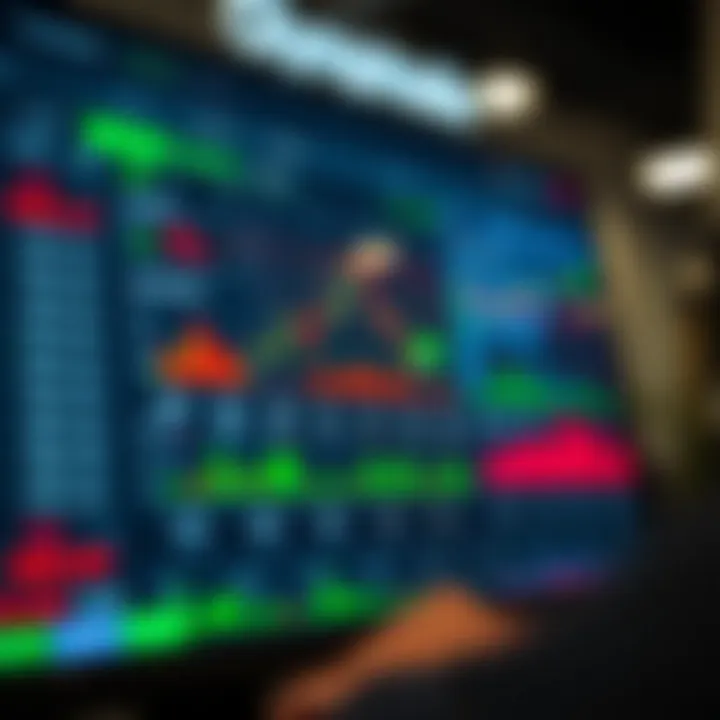 Interface of Olymptrade showing financial charts and asset options for online trading