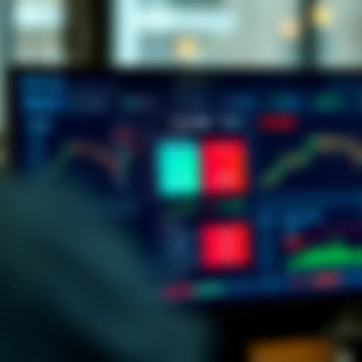 Digital dashboard displaying synthetic index values and financial metrics on a computer screen