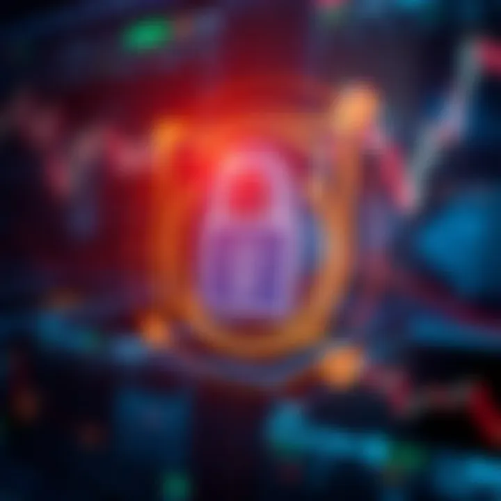 Digital Security Features in Trading Applications Secure lock icon symbolizing protection on digital trading platforms