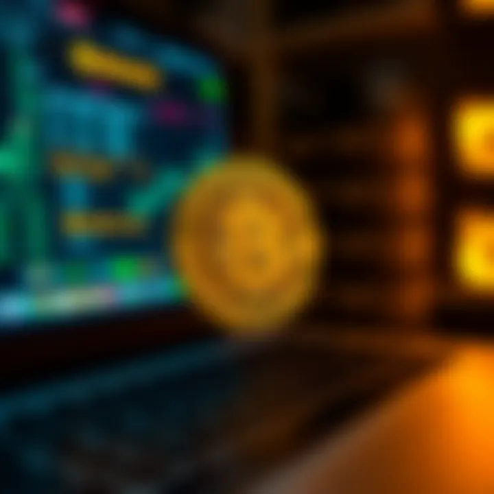 Visual representation of cryptocurrency security features including multi-factor authentication and password protection