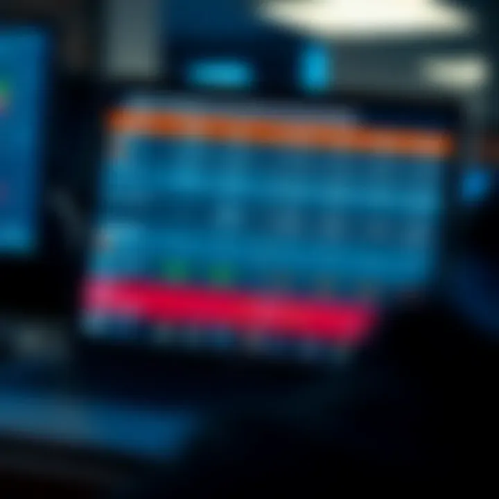 Comparison chart of demo trading platforms with features and benefits