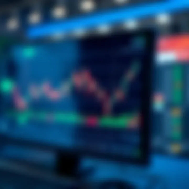 Graph illustrating financial market trends on a digital trading platform
