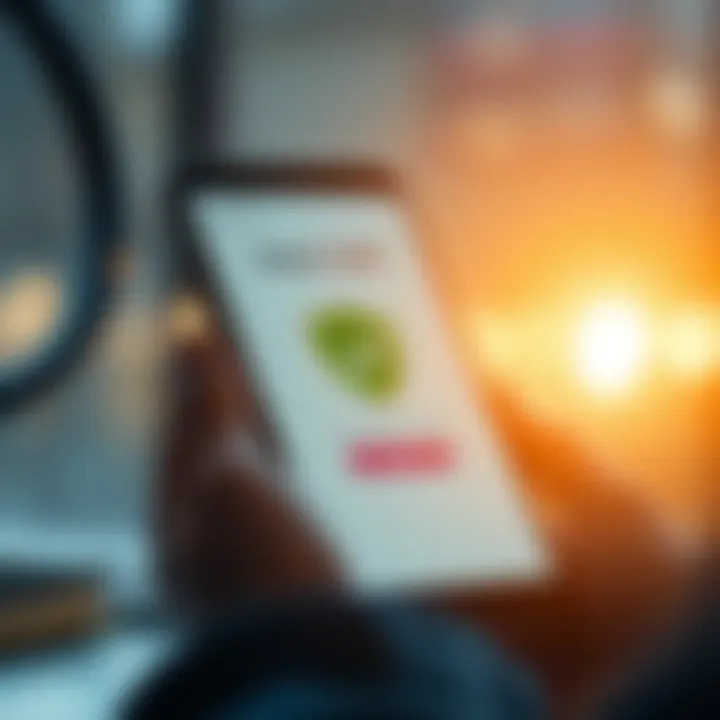 Illustration showing a secure online loan application on a mobile device with a shield symbol
