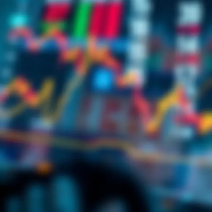 Illustration of economic impact with downward trends and financial charts