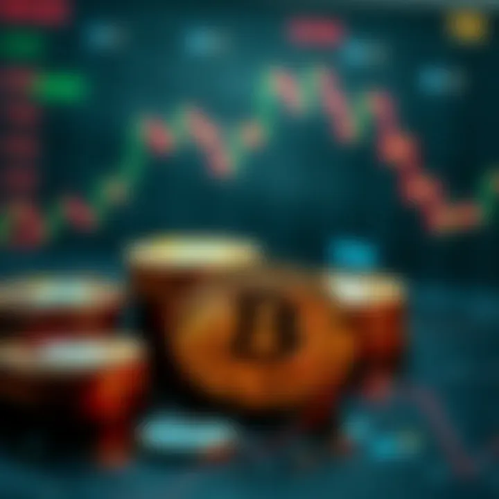 Conceptual representation of risk management strategies in cryptocurrency trading