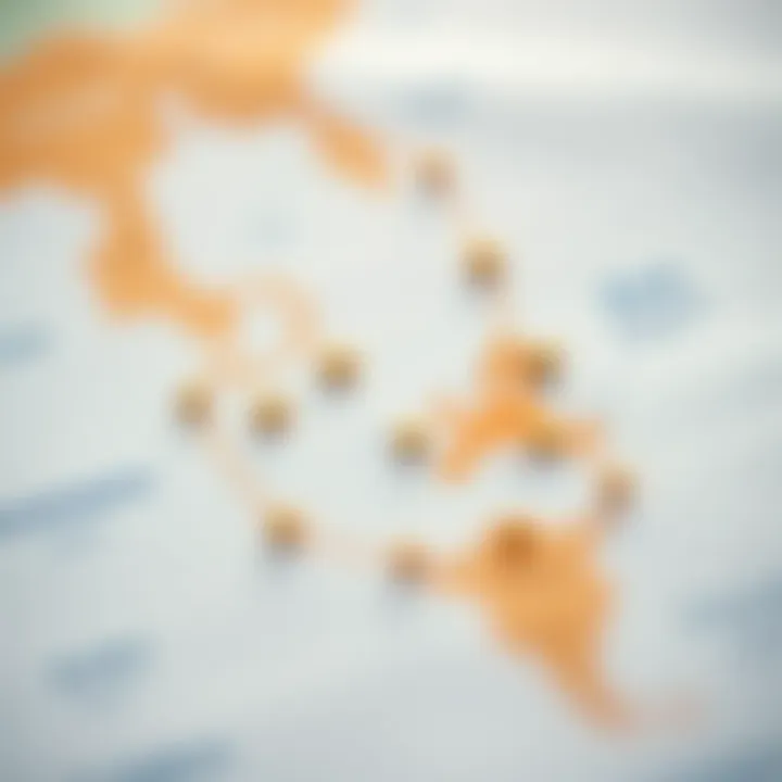 Economic Impact of the Euro on Colombia and Latin America Map highlighting economic connections between Europe, Colombia, and Latin America