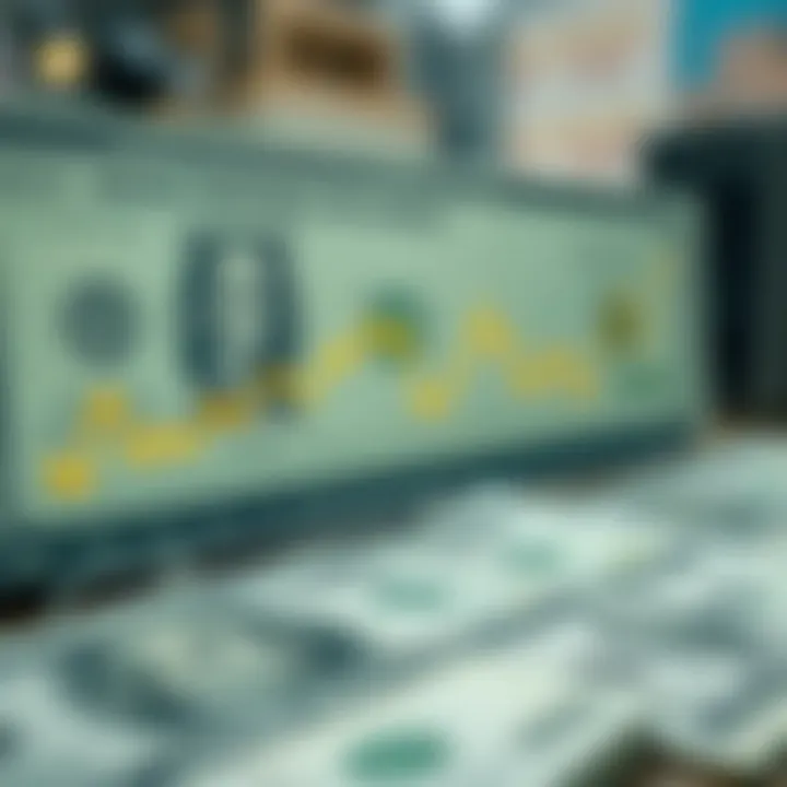 Graph showing historical fluctuations of the US dollar against Colombian peso with economic events marked