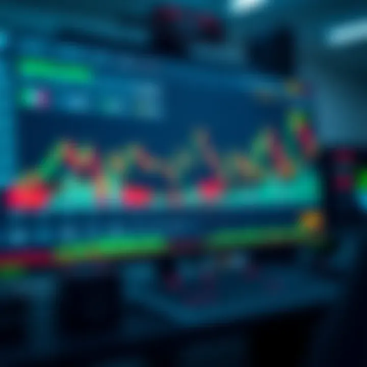 Interface of a free automatic trading platform with market charts and trading options