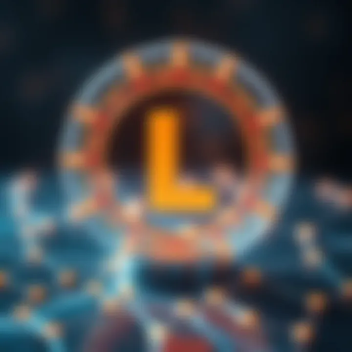 Illustration of LINK token symbol integrated within blockchain ecosystem highlighting future growth potential