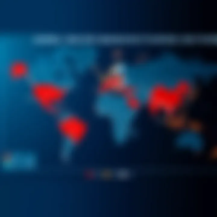 Global map highlighting key manufacturing sectors and regions of operation