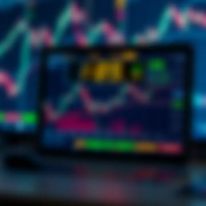 Digital interface showing pip counting tool with forex trading charts