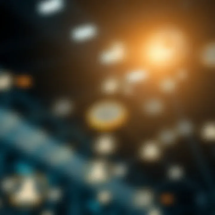 Decentralized social media platform architecture illustrating interconnected nodes and user profiles in Web3 ecosystem