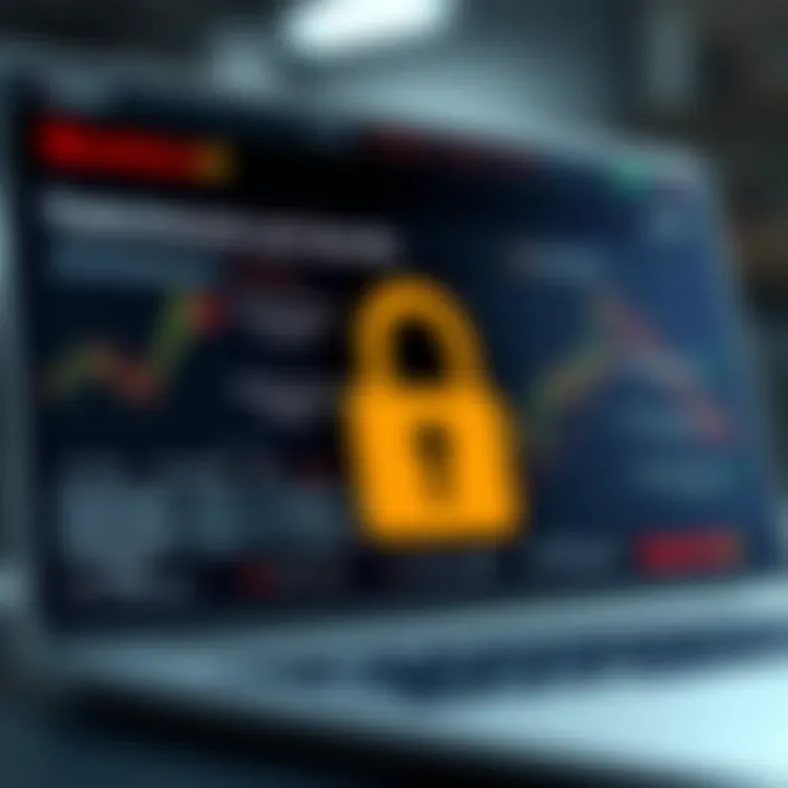 Graphic showing system requirements and security features for Quotex trading software
