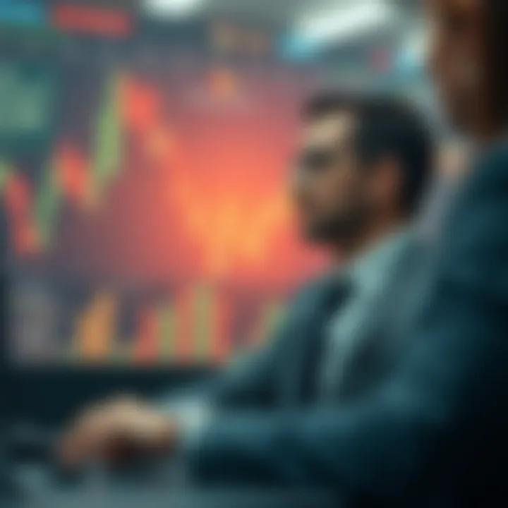 Conceptual illustration of risk management and strategic planning in financial trading