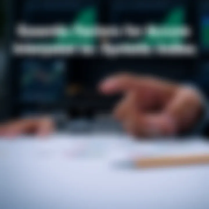 Diagram showing key factors and considerations for interpreting synthetic indices accurately