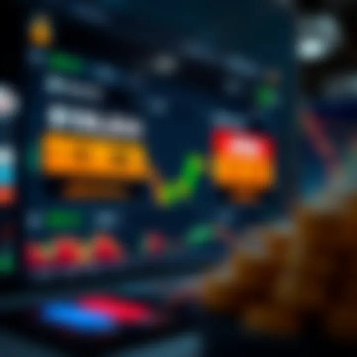 Illustration of a digital trading platform showing bonus offers without initial deposit