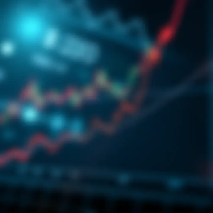 Graph showing sharp rise followed by sudden drop representing financial market boom and crash