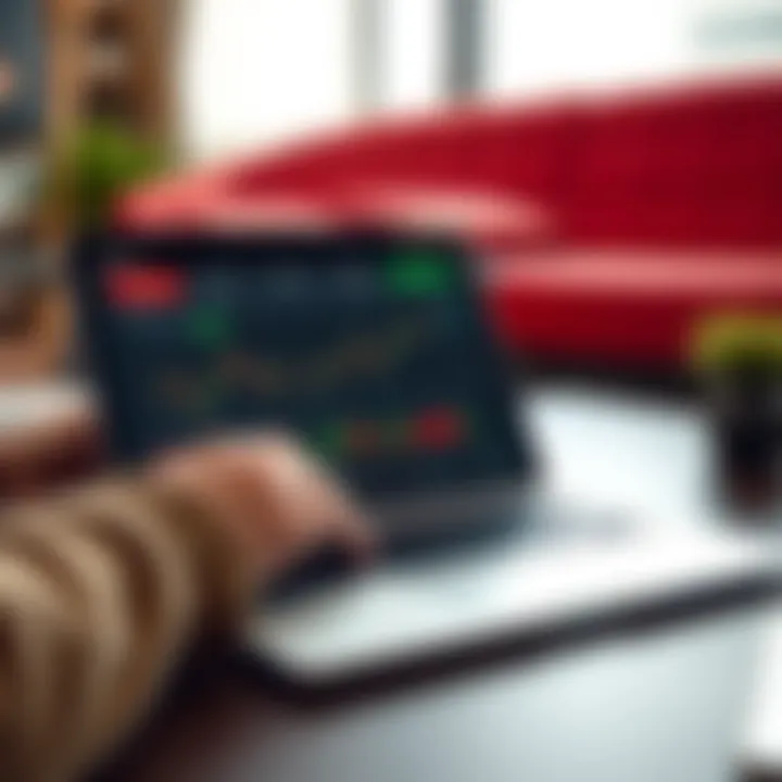 Safe Usage of IQ Option Platform in Colombia Secure investment environment on IQ Option platform shown on laptop screen