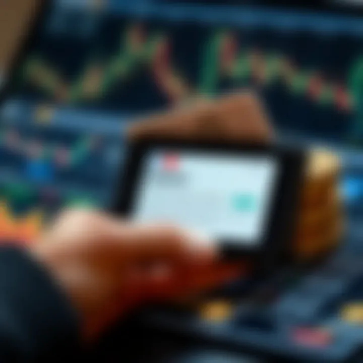 Illustration of a digital wallet with successful transaction confirmation between trading platforms