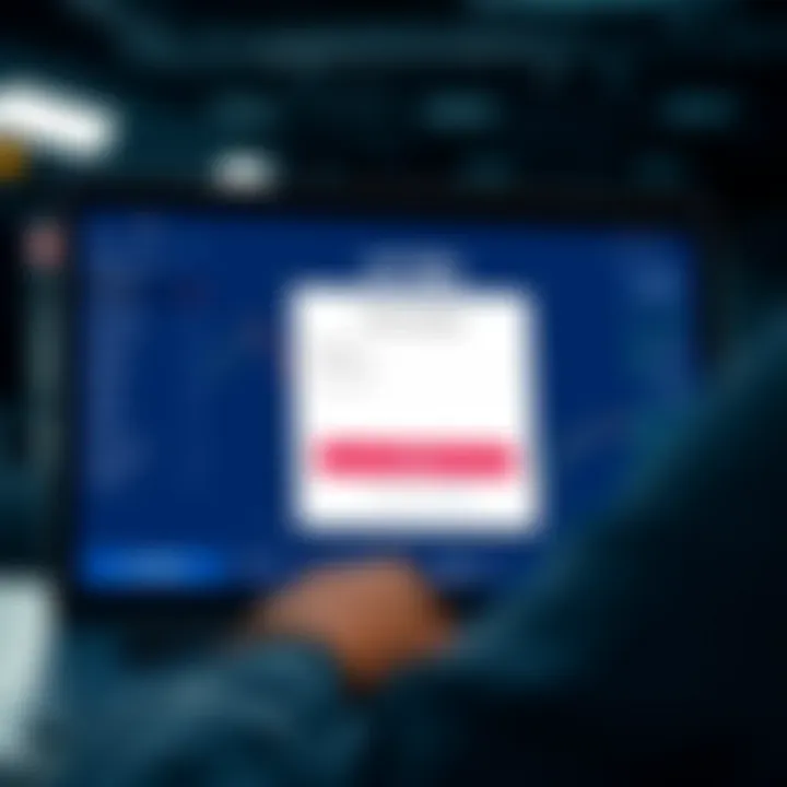 Illustration of a secure account creation and login process for online trading