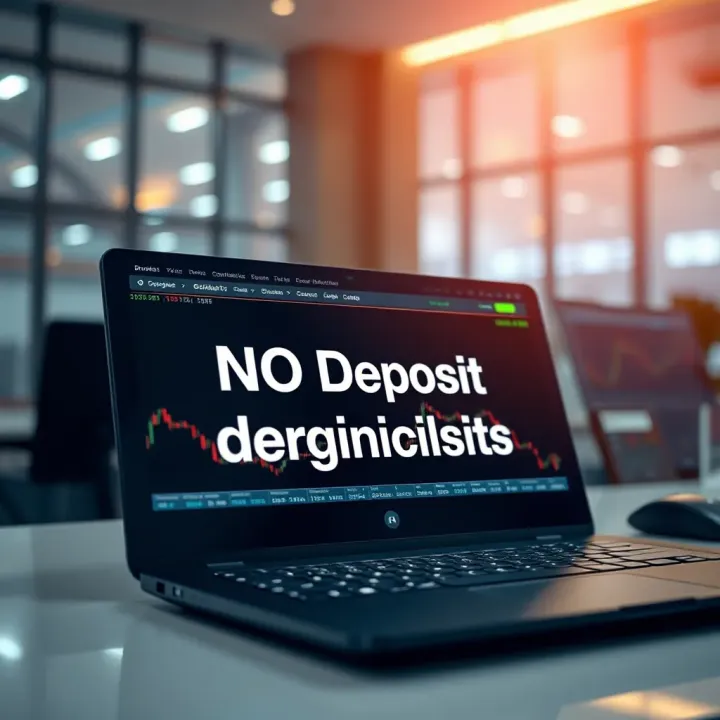 Broker Platform Featuring No Deposit Welcome Bonus Digital representation of a broker platform offering a welcome bonus without deposit