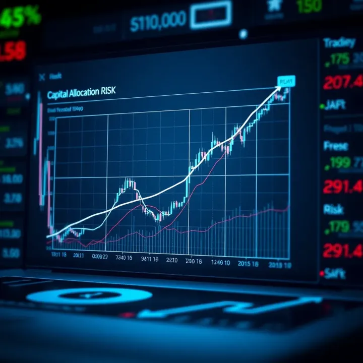 Capital Allocation and Risk Percentage in Trading Management Graph showing capital allocation and risk percentage integration in trading