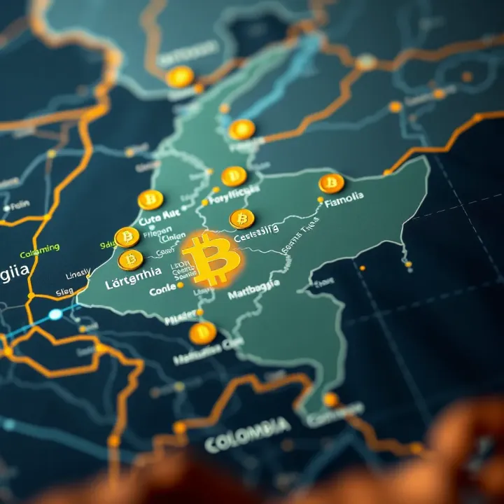 Cryptocurrency Investment Landscape in Colombia Map of Colombia highlighting cryptocurrency investment trends and regulatory environment