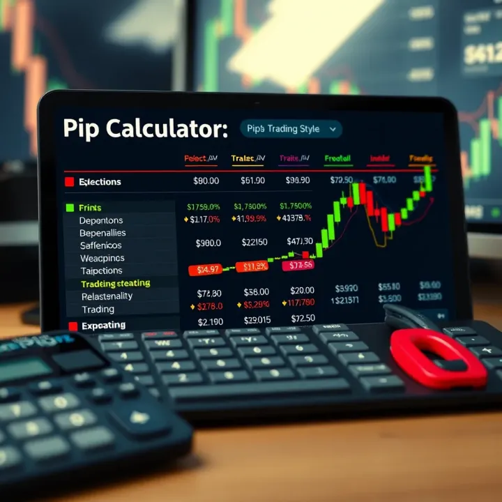 Comparison chart of different pip calculators tailored for various trading strategies