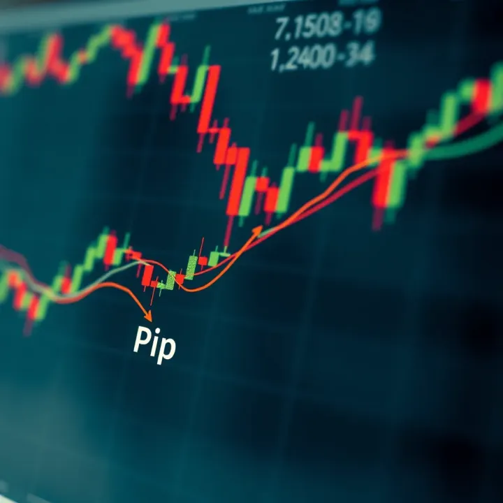 Detailed diagram explaining pip value determination in currency pairs