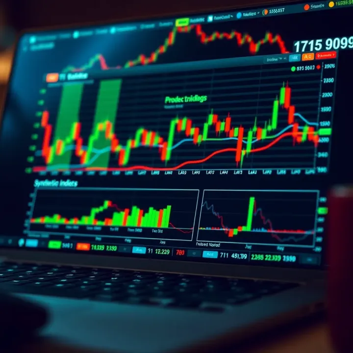 Effective Risk Management Techniques for Synthetic Indices Trading Diagram illustrating risk management strategies for trading synthetic indices with charts and indicators