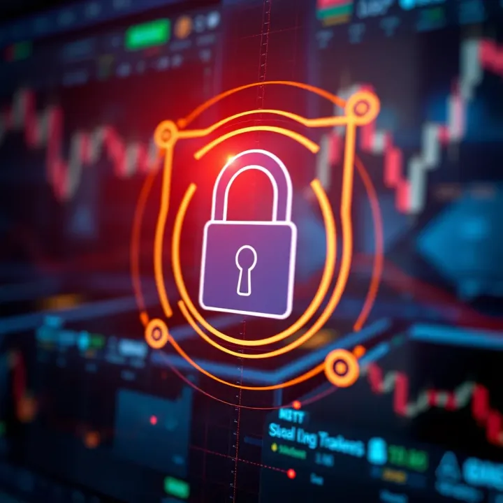 Secure lock icon symbolizing protection on digital trading platforms