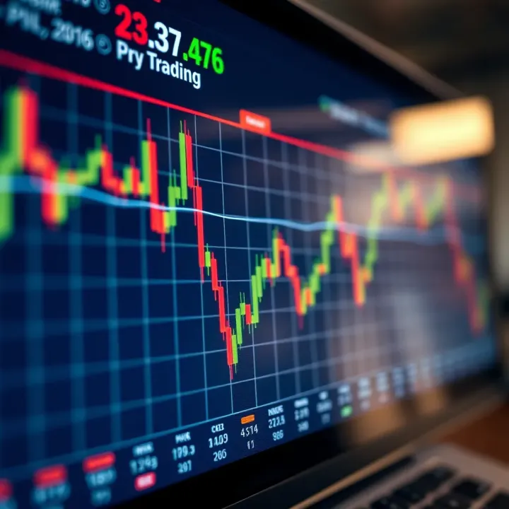 Chart showing financial market trends and price movements for CFDs trading
