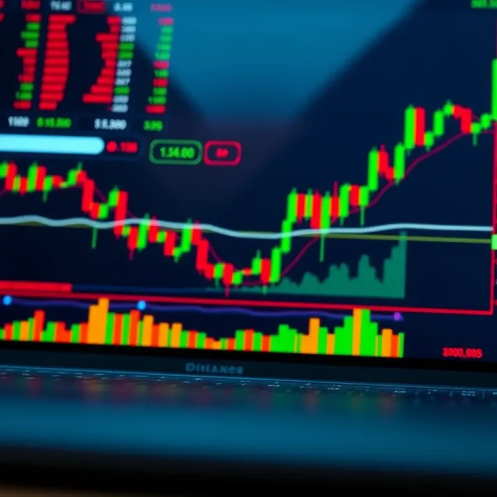 TradingView platform interface showcasing various technical indicators and charts used for binary options trading analysis