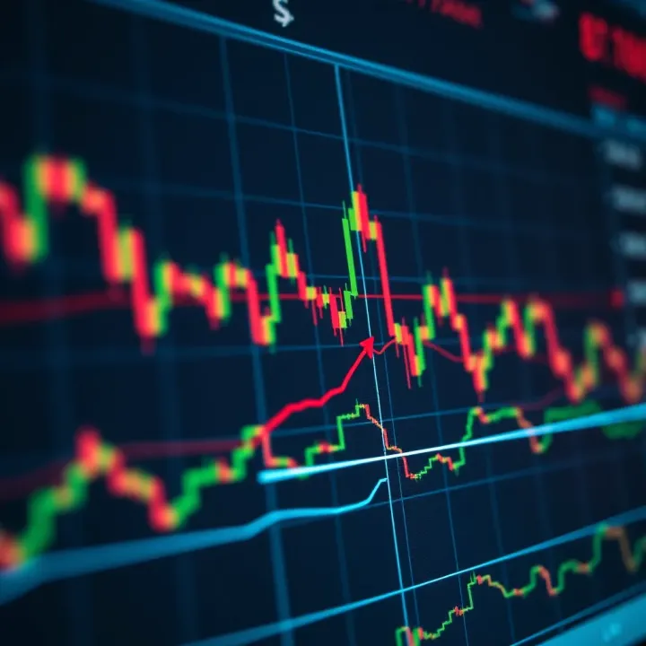 Graph of Key Trading Indicators for Market Analysis Graph displaying key trading indicators such as moving averages and volume for informed decision making