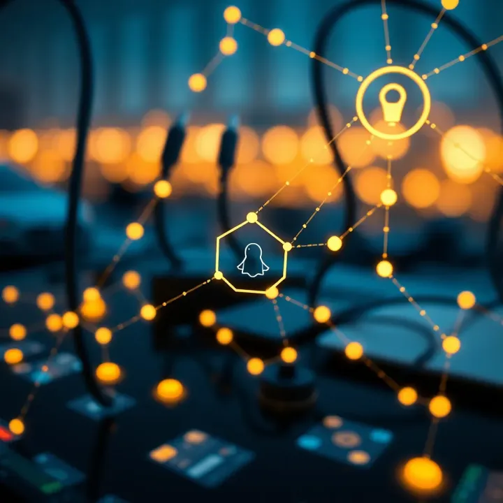 Digital network connections symbolizing instant communication across devices