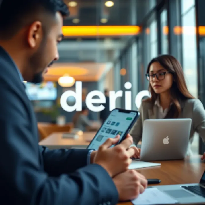 Visual representation of 'derid' being used in various communication settings such as conversation, writing, and digital media