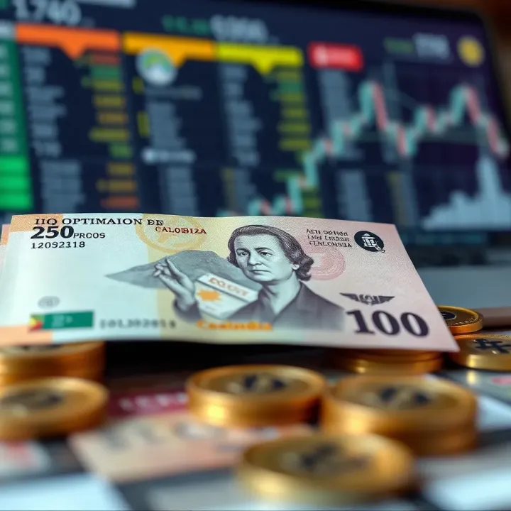 Digital Payment Methods for IQ Option Withdrawals in Colombia Colombian currency and digital payment icons symbolizing financial transactions